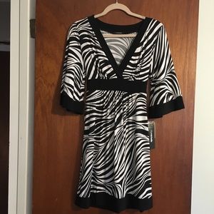 NWT My Michelle Zebra Animal Print  Dress